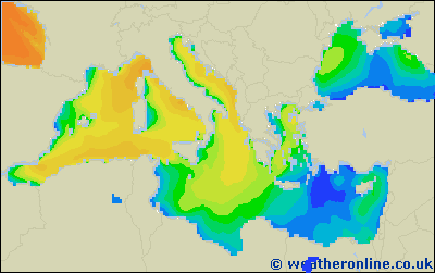 Isole Balearic - Altezza delle onde - mer, 10.02. 13:00 CET