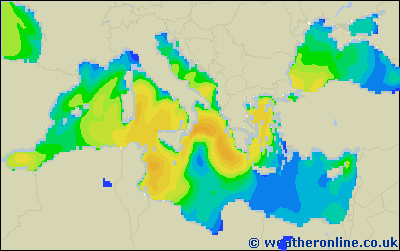 Isole Balearic - Altezza delle onde - ven, 28.10. 08:00 CEST