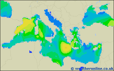 Isole Balearic - Altezza delle onde - mar, 06.12. 01:00 CET