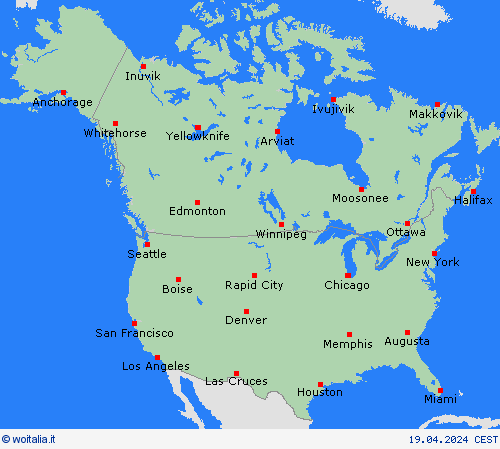   America del Nord Carte di previsione