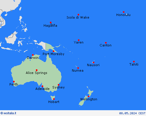   Oceania Carte di previsione