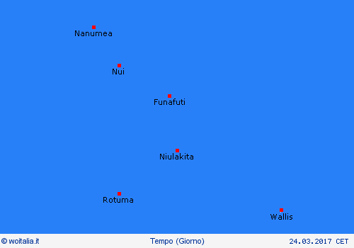 sommario Tuvalu Oceania Carte di previsione