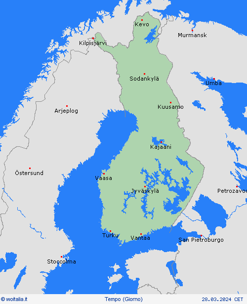 sommario Finlandia Europa Carte di previsione