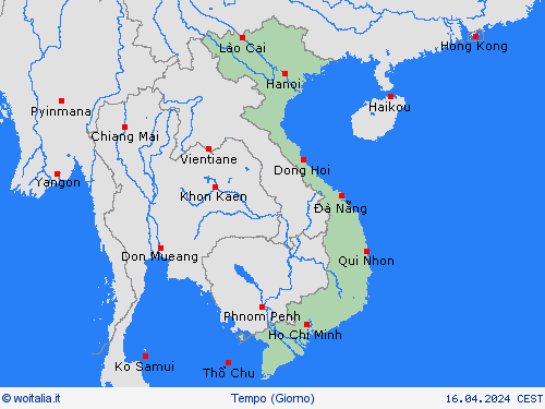 sommario Vietnam Asia Carte di previsione