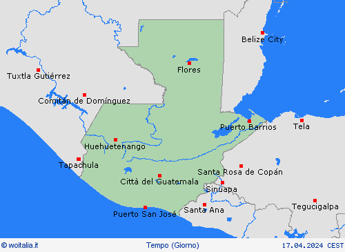sommario Guatemala America Centrale Carte di previsione