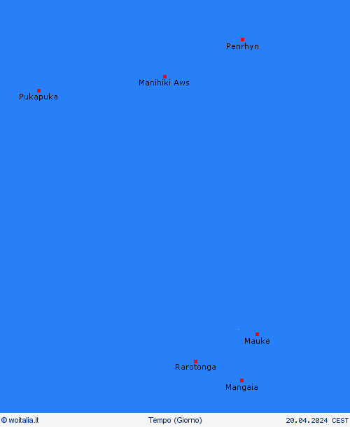 sommario Isole Cook Oceania Carte di previsione