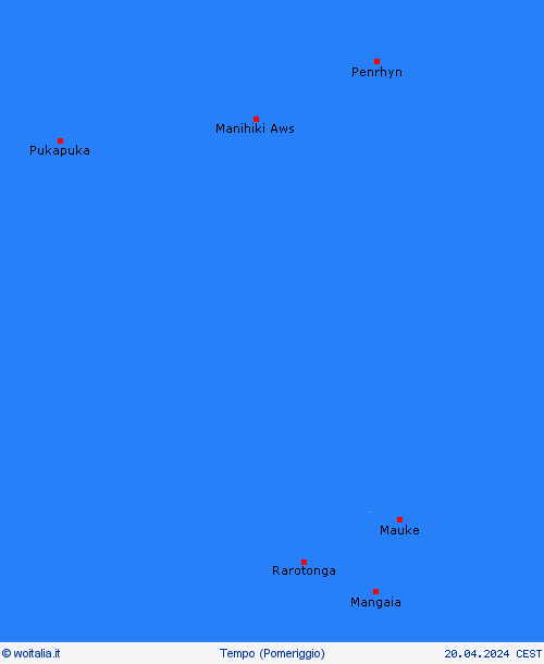 sommario Isole Cook Oceania Carte di previsione