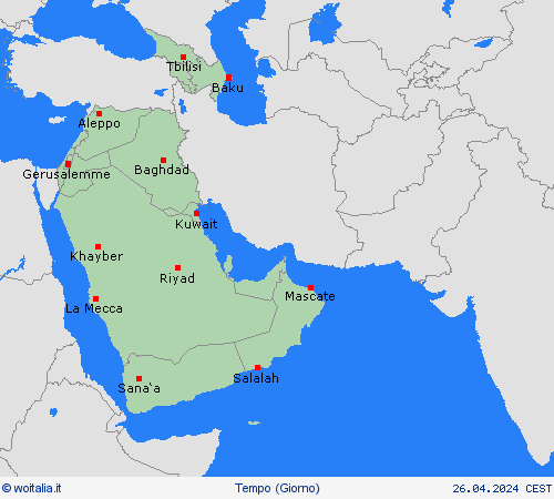 sommario  Asia Carte di previsione