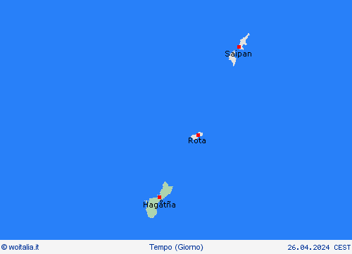 sommario Guam Oceania Carte di previsione