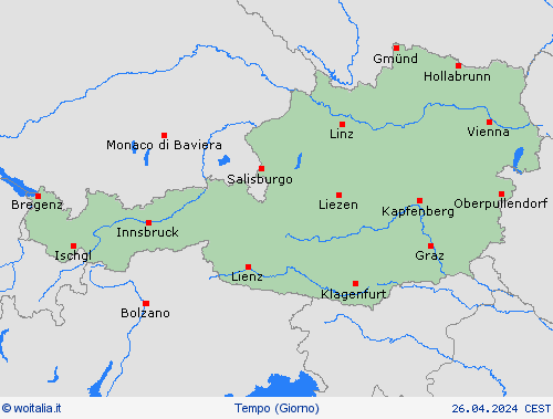 sommario Austria Europa Carte di previsione