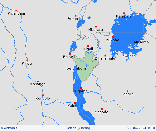 sommario Burundi Africa Carte di previsione