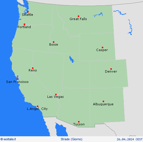 condizioni delle strade  America Centrale Carte di previsione