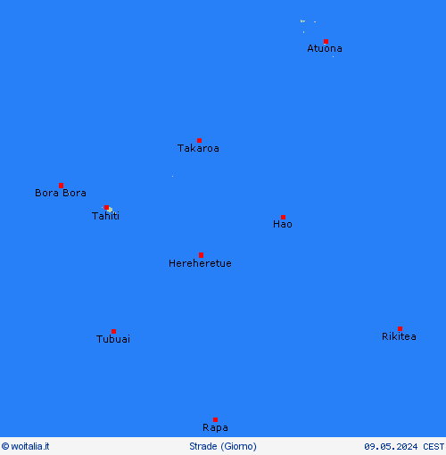 condizioni delle strade Polinesia francese Oceania Carte di previsione