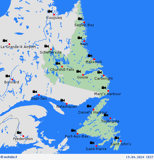 webcam Terranova America del Nord Carte di previsione