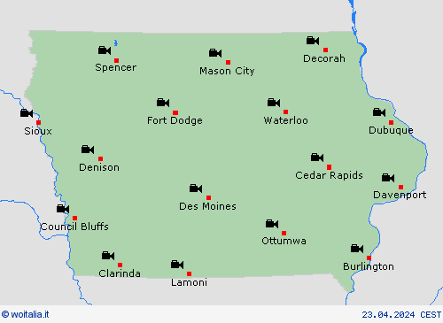 webcam Iowa America del Nord Carte di previsione