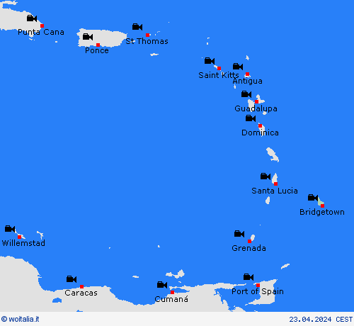 webcam Barbados America Meridionale Carte di previsione