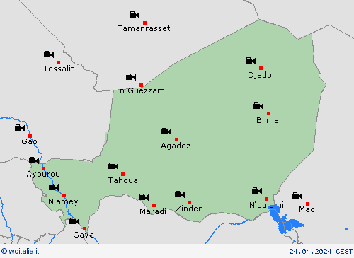 webcam Niger Africa Carte di previsione