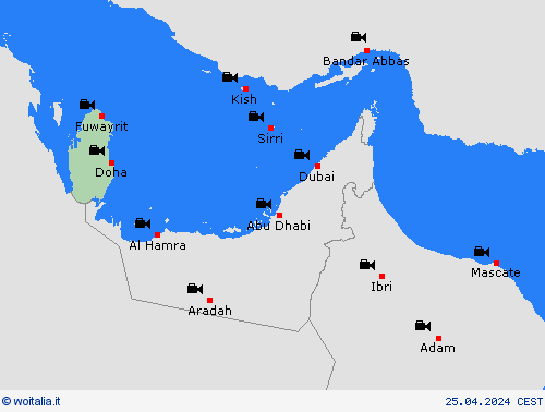 webcam Qatar Asia Carte di previsione