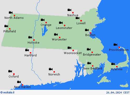 webcam Massachusetts America del Nord Carte di previsione