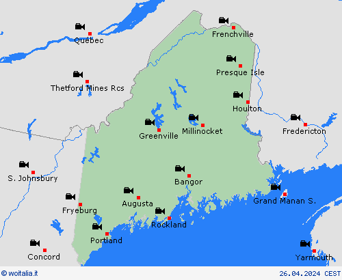 webcam Maine America del Nord Carte di previsione