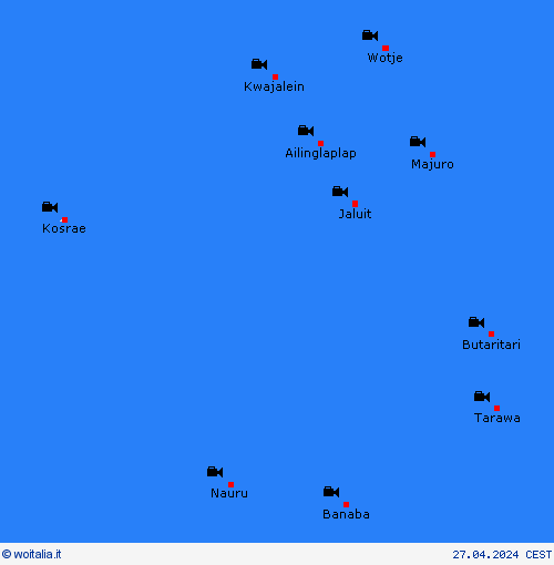 webcam Isole Marshall Oceania Carte di previsione