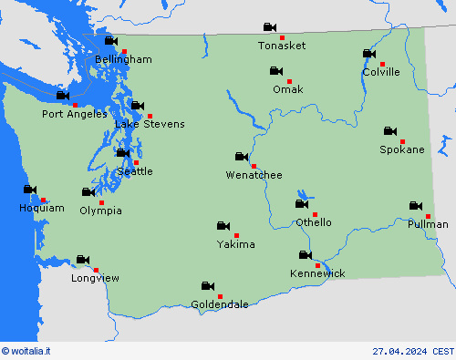webcam Washington America del Nord Carte di previsione