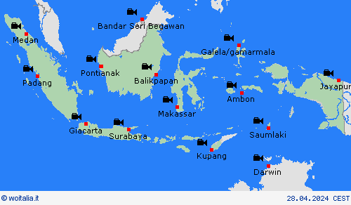 webcam Indonesia America del Nord Carte di previsione