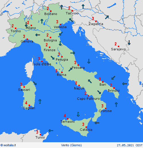vento  Italia Carte di previsione