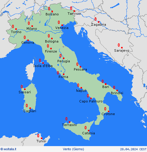 vento Italia Europa Carte di previsione