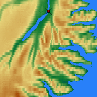 Nearby Forecast Locations - Egilsstaðir - Carta