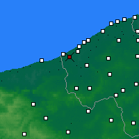 Nearby Forecast Locations - Koksijde - Carta