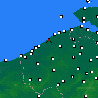 Nearby Forecast Locations - De Haan - Carta
