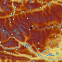 Nearby Forecast Locations - Tamsweg - Carta