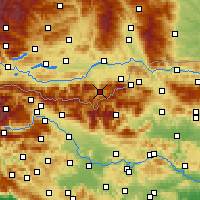 Nearby Forecast Locations - Eisenkappel-Vellach - Carta