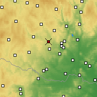Nearby Forecast Locations - Náměšť nad Oslavou - Carta
