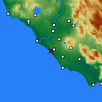 Nearby Forecast Locations - Pratica di Mare - Carta