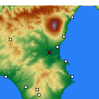 Nearby Forecast Locations - Base aerea di Sigonella - Carta