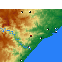 Nearby Forecast Locations - Eshowe - Carta