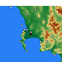 Nearby Forecast Locations - Città del Capo - Carta