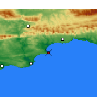 Nearby Forecast Locations - Mossel Bay - Carta