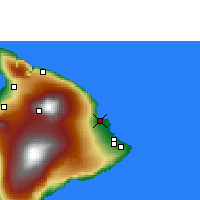 Nearby Forecast Locations - Hilo/Hawaii - Carta