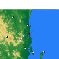 Nearby Forecast Locations - Sunshine Coast Airport - Carta