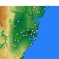 Nearby Forecast Locations - Homebush - Carta