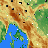 Nearby Forecast Locations - Delnice - Carta