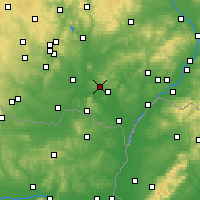 Nearby Forecast Locations - Hustopeče - Carta