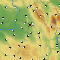 Nearby Forecast Locations - Kostelec nad Orlicí - Carta