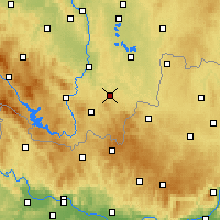 Nearby Forecast Locations - Trhové Sviny - Carta
