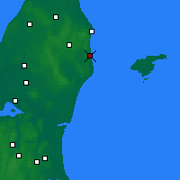 Nearby Forecast Locations - Sæby - Carta