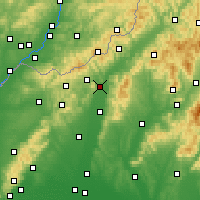 Nearby Forecast Locations - Nové Mesto nad Váhom - Carta