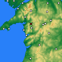 Nearby Forecast Locations - Lago di Trawsfynydd - Carta